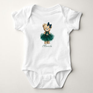 Watercolor Elegant Santa Baby Christmas Baby Showe Bodysuit
