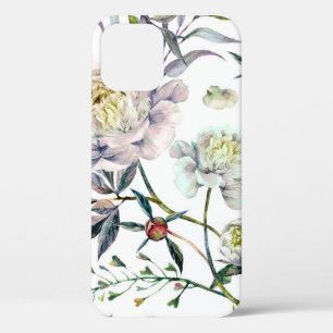 Watercolor Elegant Seamless Pattern made of White iPhone 12 Case