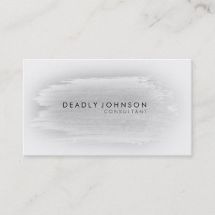 Watercolor Elegant Simple Splatter Black Grey Business Card