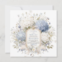 Watercolor Elegant  Something Blue Bridal Shower