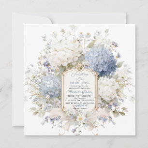 Watercolor Elegant Something Blue Bridal Shower Invitation