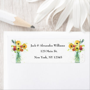 Watercolor Elegant Sunflower Boho Autumn Country