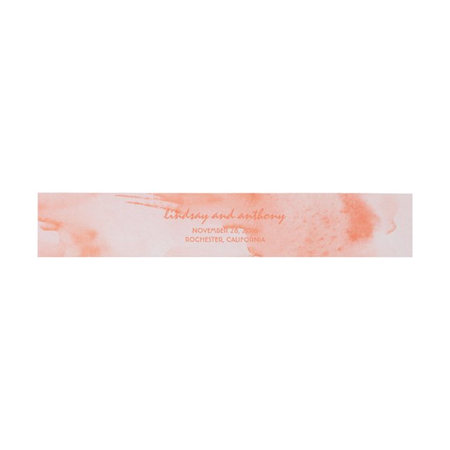 watercolor elegant wedding invitation belly band (Flat)