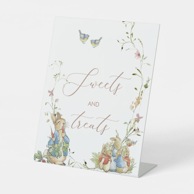  Watercolor Elegant Wildflower Peter Pedestal Sign (Front)