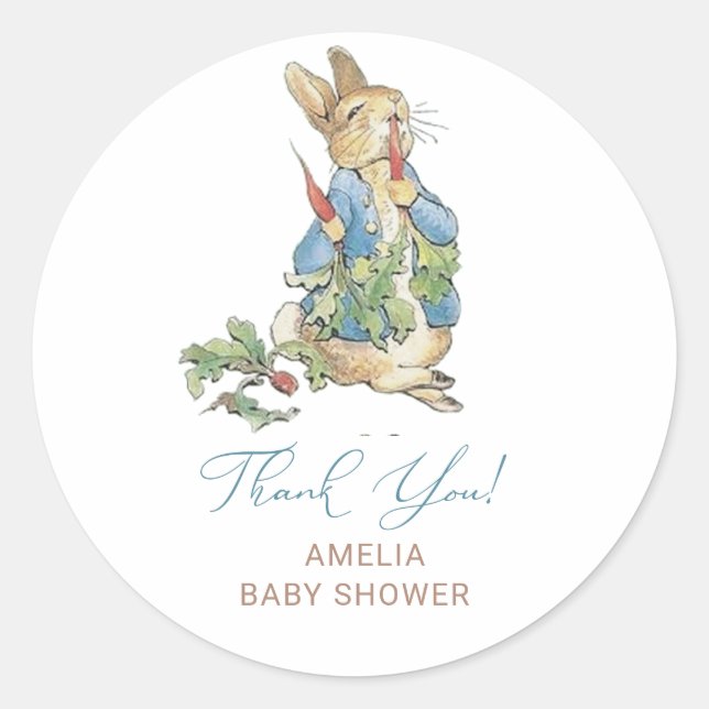 Watercolor elegant Wildflower Peter Rabbit Sticker (Front)