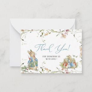 Watercolor Elegant WildflowerPeter Rabbit  Baby s Card
