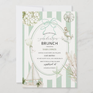 Watercolor Elegant Wildflowers graduatioInvitation Invitation