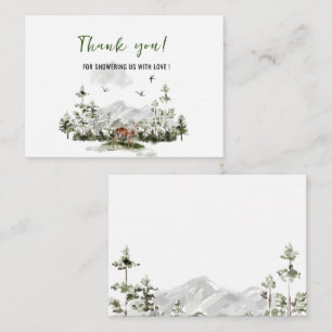 Watercolor Elegant Woodland Animals Bridal Shower Card