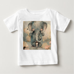 "Watercolor Elephant" Baby T-Shirt