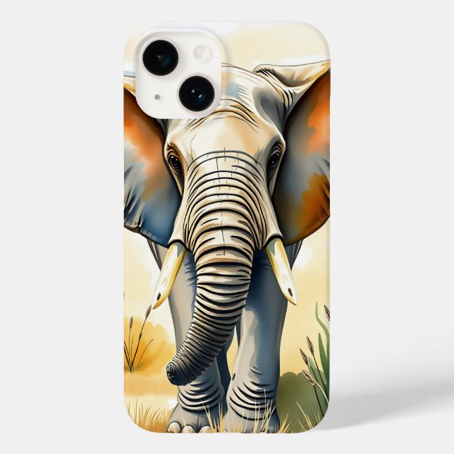 Watercolor Elephant Close up Case-Mate iPhone Case (Back)