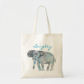 Watercolor ELEPHANT cutting tote Bag