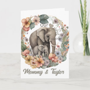 Watercolor Elephant First Mother's Day Card