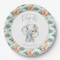 Watercolor elephant little peanut birthday party