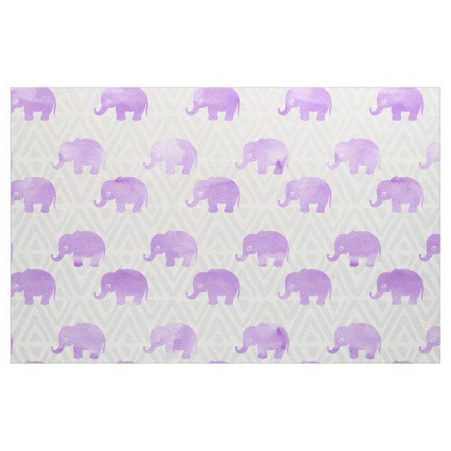 Watercolor Elephant Shibori Primitive Chevron Fabric (Fat Quarter)