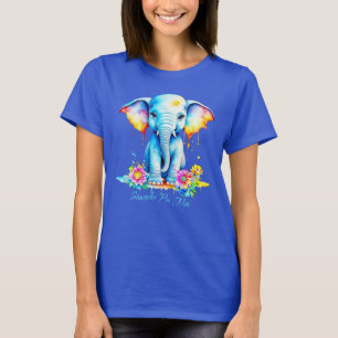 Watercolor Elephant Songkran Festival  T-Shirt