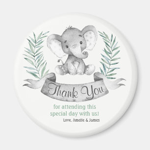 Watercolor Elephant Thank You Magnet