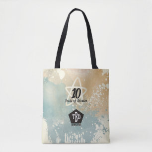 Watercolor employee milestone anniversary tote