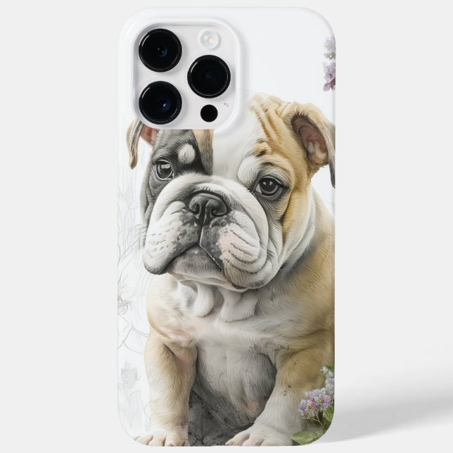 WATERCOLOR ENGLISH BULLDOG PUPPY DOG Case-Mate iPhone CASE (Back)