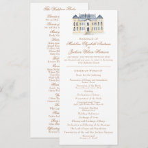 Watercolor English Manor Estate Wedding