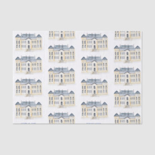 Watercolor English Manor Estate Wedding Tissue Paper