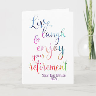 Watercolor Enjoy Your Retirement Card