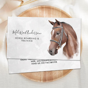 Watercolor Equine Horse Personalised Equestrian Business Card