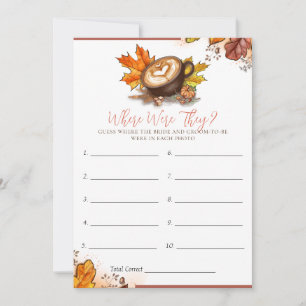 Watercolor Espresso Love Bridal Shower Game Card