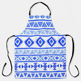 Watercolor ethnic Aztec, geometric pattern. Apron