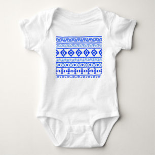 Watercolor ethnic Aztec, geometric pattern. Baby Bodysuit