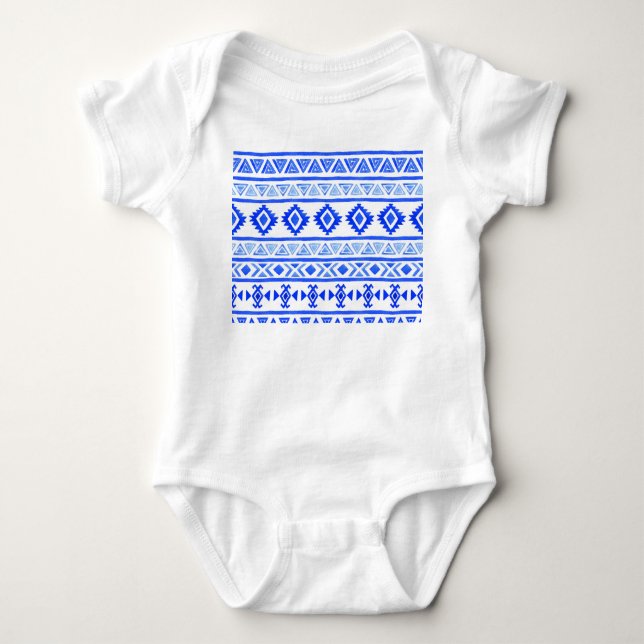 Watercolor ethnic Aztec, geometric pattern. Baby Bodysuit (Front)