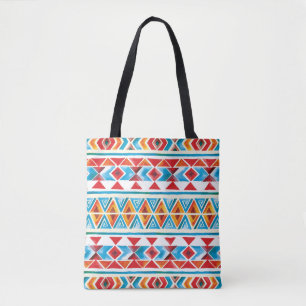 Watercolor ethnic geometric pattern. tote bag
