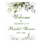 Watercolor Eucalyptus Bridal Shower Welcome Sign