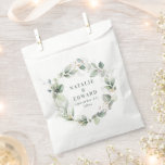 Watercolor eucalyptus elegant wedding party favour favour bags<br><div class="desc">Watercolor eucalyptus elegant green wedding party favour cookies. Part of a complete wedding suite</div>
