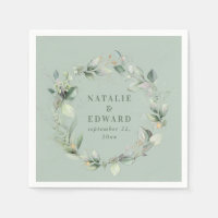 Watercolor eucalyptus elegant wedding party favour