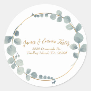 Watercolor Eucalyptus Envelope Address Seal