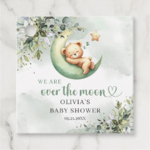 Watercolor eucalyptus gender neutral over the moon