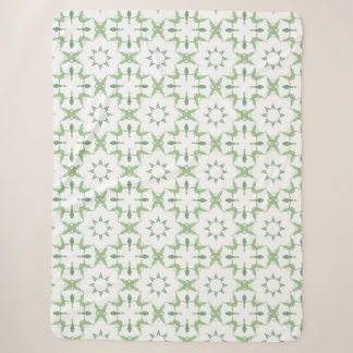 Watercolor Eucalyptus Green Botanical Verde Sherpa Blanket