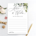 Watercolor Eucalyptus Greenery Advice Card<br><div class="desc">Watercolor Eucalyptus Greenery Advice Card.
Personalise with the bride to be's name and date of shower. 
For further customisation,  please click the "customise further" link. If you need help,  contact me please.</div>
