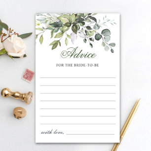 Watercolor Eucalyptus Greenery Advice Card
