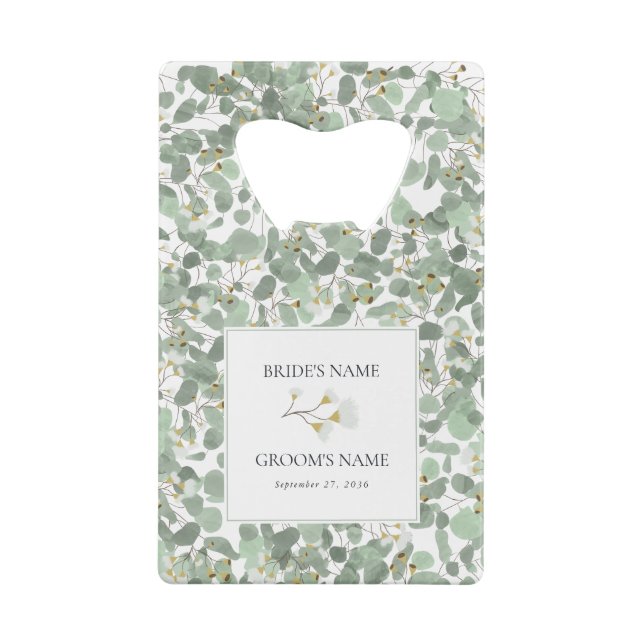 Watercolor Eucalyptus Greenery Blossoms Wedding (Back)