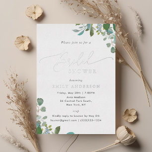 Watercolor Eucalyptus Greenery Bridal Shower