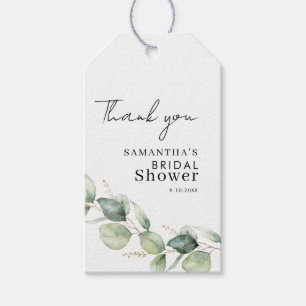 Watercolor Eucalyptus Greenery Bridal Shower Gift Tags