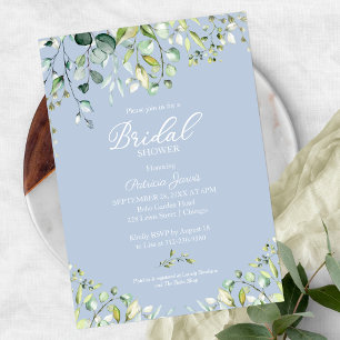 Watercolor Eucalyptus Greenery Bridal Shower Invi Invitation