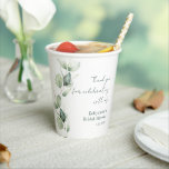 Watercolor Eucalyptus Greenery Bridal Shower Paper Cups<br><div class="desc">Eucalyptus Greenery Watercolor Bridal Shower Thank You Paper Cup that you can easily customise for your special event and annual occasions.</div>
