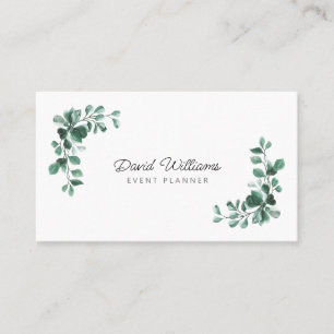 Watercolor Eucalyptus Greenery Business Card