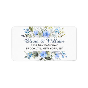 Watercolor Eucalyptus Greenery Elegant Address Label