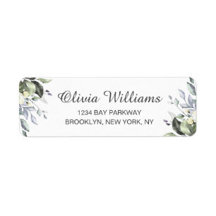 Watercolor Eucalyptus Greenery  Elegant Chic