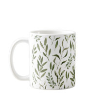 Watercolor Eucalyptus Greenery Leaves Pattern  