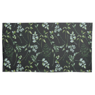 Watercolor Eucalyptus Greenery Leaves Pillowcase