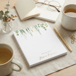 Watercolor Eucalyptus Greenery Personalised Notepad<br><div class="desc">Create your own personalised watercolor eucalyptus greenery notepad with your custom name.</div>